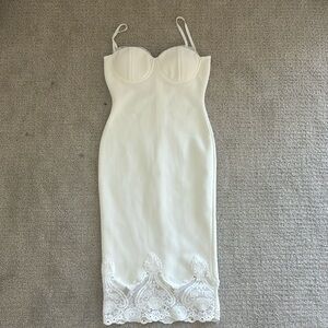 White Fitted Dress M
